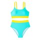 thumbnail image 4 of Trajes de baño para mujer, Trajes de baño para mujer Traje de baño de mujer con abertura, cintura alta, color liso, traje de baño bikini conservador y a la moda Traje de baño de nailon para mujer, 4 of 7