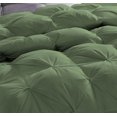 thumbnail image 4 of DNG Creations 5 Piece Luxury Pinch Pleated Comforter Set Premium 800 Thread Count 100% Egyptian Cotton-Full/Queen Size, Solid Moss Color, 4 of 5