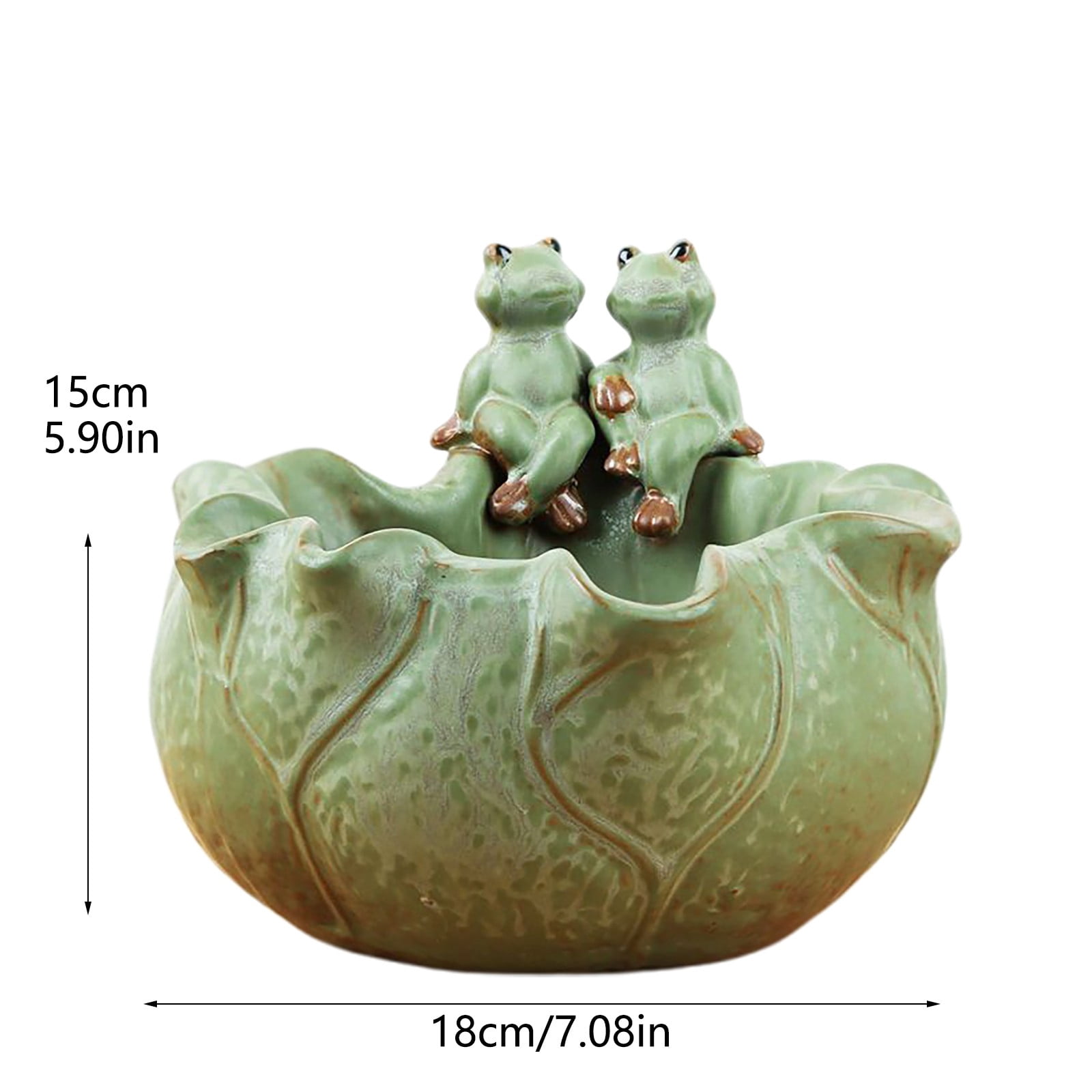 Eqslft Ceramic Bird Bath for Outside on Ground, Birds Bath Bowl Only, Ground Bird Feeders and birdbath for Outdoors, Garden, Tabletop, Deck, Balcony and Lawn