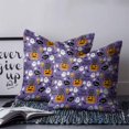 thumbnail image 2 of Halloween 26x26 Pillow Covers Set of 2, Orange Pumpkin Funny Ghost Black Cat Purple Throw Pillow Covers Decorative Couch Cushion Case, Microfiber Square Pillowcases for Bedroom Car Living Room, 2 of 7
