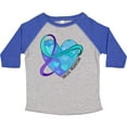 thumbnail image 3 of Inktastic Suicide Prevention Awareness Purple and Teal Heart Ribbon Boys or Girls Toddler T-Shirt, 3 of 5