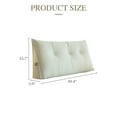 thumbnail image 2 of ANMINY Triangle Headboard Pillow Full Filling Backrest Wedge Pillow w/ Side Pocket Removable Cover Corduroy Texture, 2 of 8