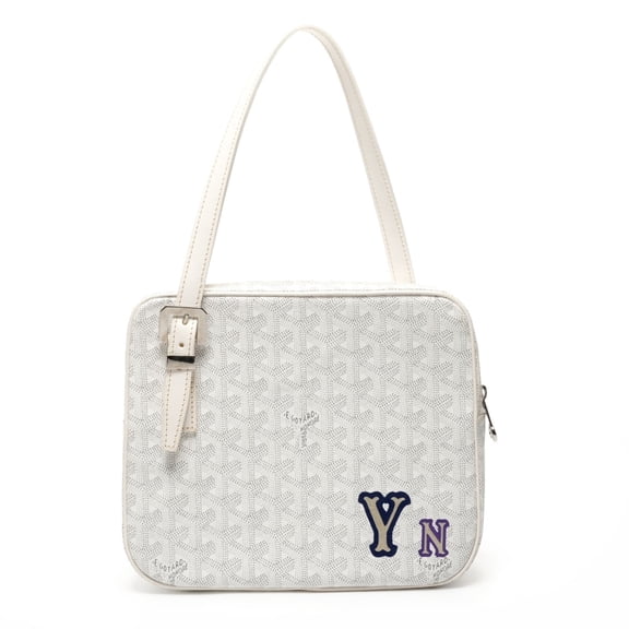 Pre-Owned Goyard Yona MM Handbag in White