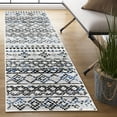 thumbnail image 3 of SAFAVIEH Tulum Kady Oriental Runner Rug, Ivory Grey/Grey Blue, 2' x 8', 3 of 9