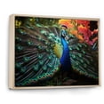 thumbnail image 2 of Designart "Blue Blue Indian Art Dancing Peacock" Indian Floater Framed Canvas Wall Art, 2 of 7
