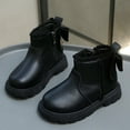 thumbnail image 2 of CAICJ98 Toddler Girls Ankle Boots Side Zipper Low Heels Casual Shoes Comfortable Girls Boot (Toddler/Little Kid),10.5, 2 of 6