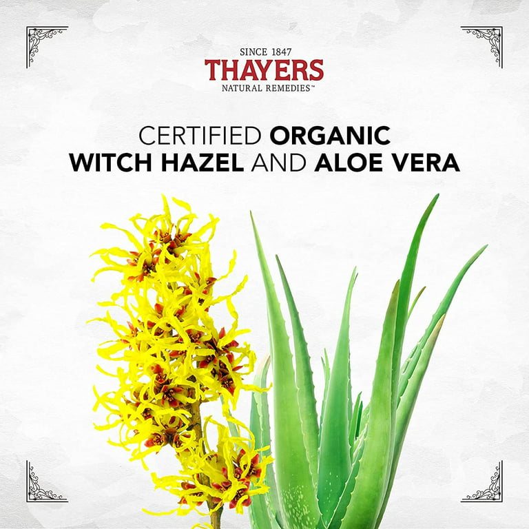 THAYERS Alcohol-Free, Hydrating, Unscented Witch Hazel Facial Toner with  Aloe Vera Formula, Vegan, Dermatologist Tested and Recommended, 12 Oz