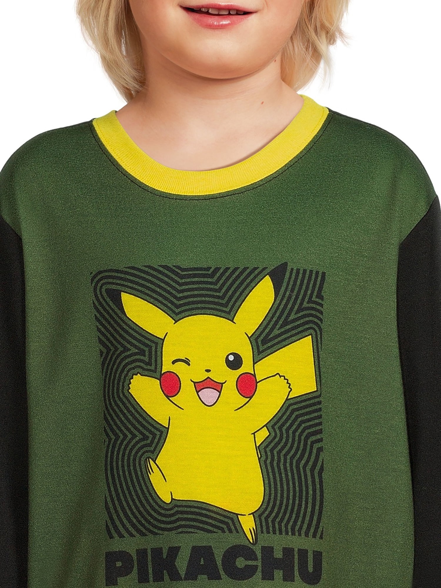 Pokémon Boys Long Sleeve Graphic Fleece 2-Piece Pajama Set, Sizes 4-16