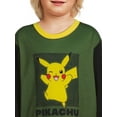 thumbnail image 4 of Pokémon Boys Long Sleeve Graphic Fleece 2-Piece Pajama Set, Sizes 4-16, 4 of 5