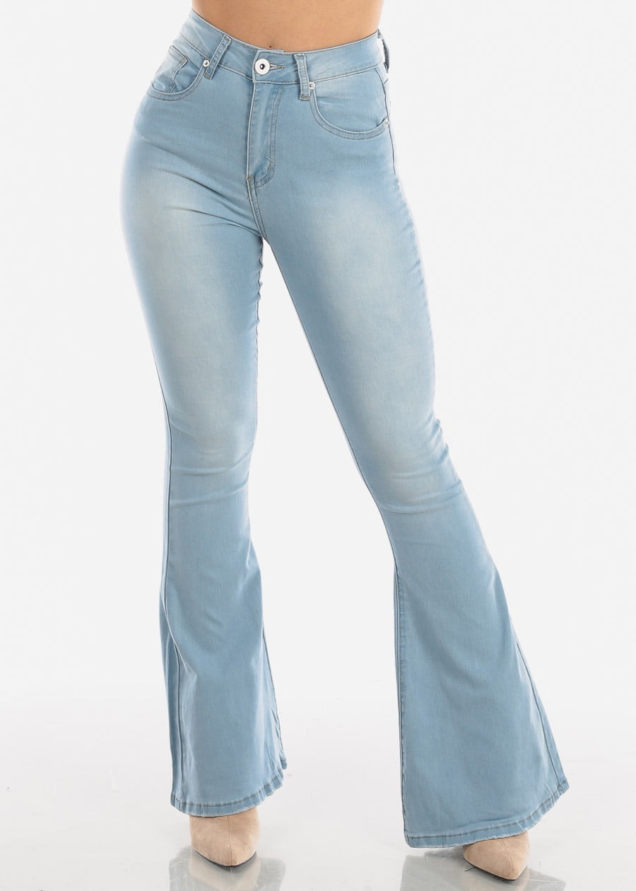 bell bottom jeans light wash