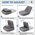 thumbnail image 4 of Pellebant  Adjustable Padded Floor Chair Recliner Grey, 4 of 8
