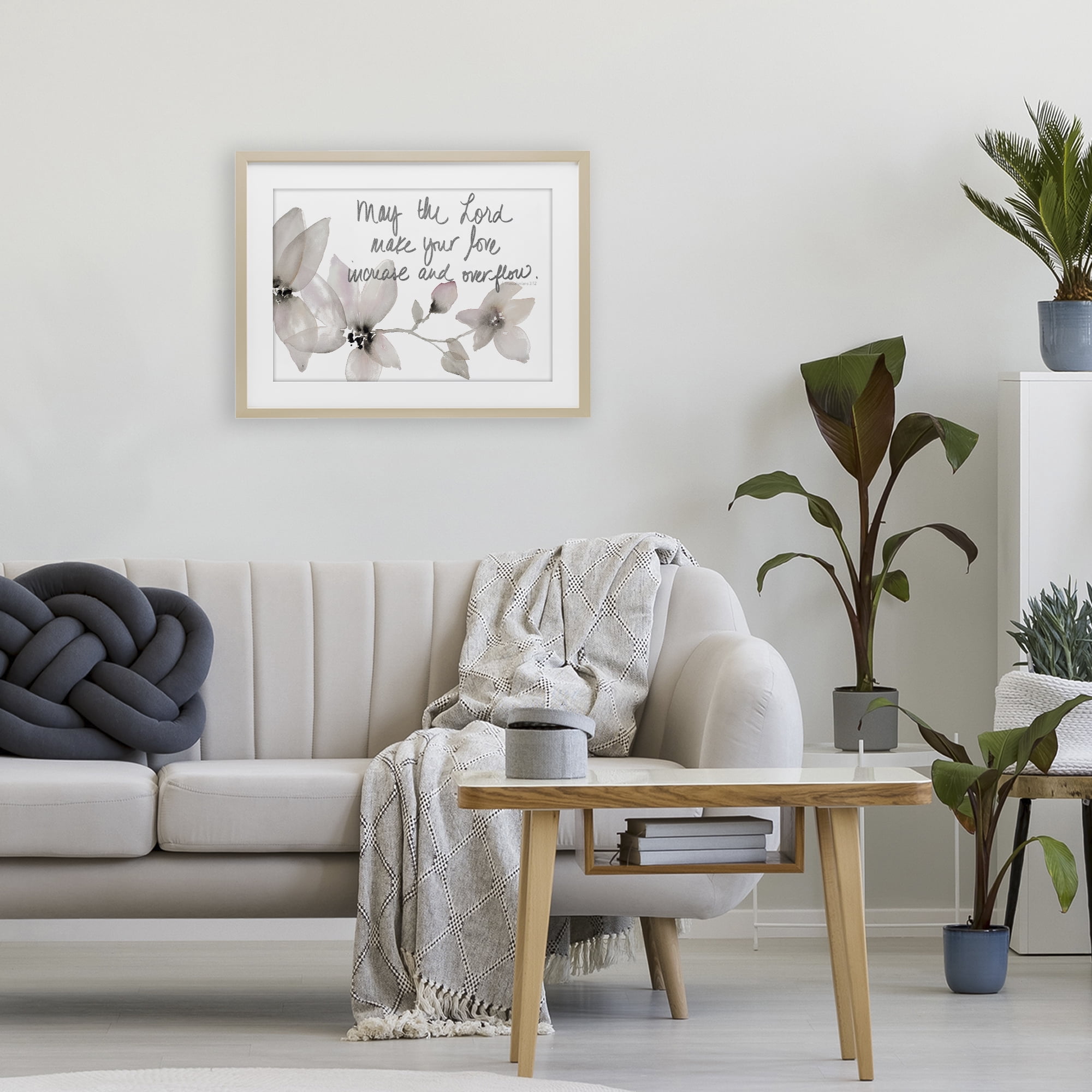 Stupell Industries Love Increase & Overflow Birch Framed Print Under Glass, design by Lanie Loreth