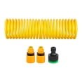 thumbnail image 1 of Manguera de jardín en espiral, manguera de agua para césped portátil para exteriores con conector rápido flexible para grifos, patios, camiones, Amarillo, 1 of 8