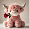 thumbnail image 1 of Figurine Réaliste de Vache Highland Écossaise en Peluche, 1 of 6