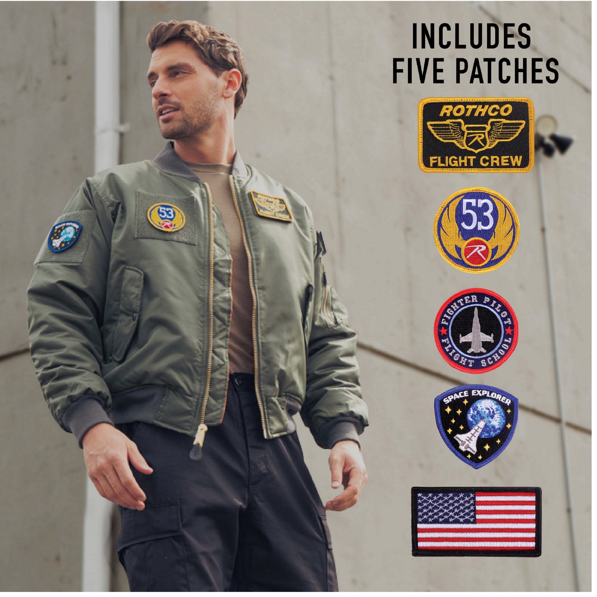 Rothco MA-1 Flight Jacket with Patches