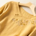thumbnail image 6 of Womens Blouses and Tops Dressy Kelon Women's Tops, Tees & Blouses Short Sleeve Shirts Crew Neck Ethnic Embroidered Blouse Loose Fit T-shirt, 2XL, 6 of 6