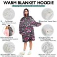 thumbnail image 5 of Wearable Oversized Blanket,Pink Breast Cancer and Love Wearable Blanket Hoodie for Adults,Cozy Hooded Blankets with Super Pockets,Super Warm Fuzzy Pullover for Women & Men, 5 of 6