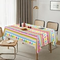 thumbnail image 5 of Easter Tablecloth,54 X 108 Inch Seasonal Rectangle Washable Easter Eggs Floral Bunny Table Linen Holiday Table Cover for Indoor Outdoor Party Dinner Decor,Happy Easter Spring Home Decor, 5 of 5