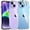 A-Crystal Clear, variant on YCRC Shockproof Slim Cell Phone Case with Screen Protector for Apple iPhone 14 Plus, Blue