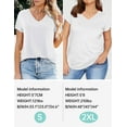 thumbnail image 3 of JYLFC Womens T-shirts V Neck Short Sleeve Tops Summer Casual Shirts, Black L, 3 of 6