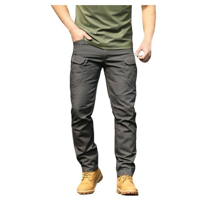 HUANBAI Men's Overalls Pants Pants Outdoor Elastic Loose Soft Pants Spring And Autumn Pants