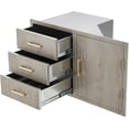 thumbnail image 1 of Stainless Steel Outdoor Kitchen Door Drawer Combo 38.2" W x 20.5" H x 22.6" D - Triple Drawers & Access Door, Propane Storage & Adjustable Garbage Ring, Weather-Resistant Flush Mount, 1 of 1