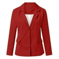 thumbnail image 3 of sususu Womens Blazer Jacket,Black Jacket Women Dressy,Casual Long Sleeve Notch Lapel Slim Fit Work Jacket Outerwear for Women - Red, 3 of 4