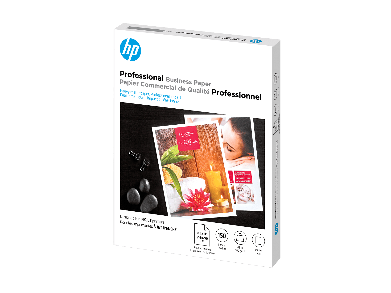 HP Professional Inkjet Matte FSC Paper 180 gsm-150 sht/Letter/8.5 x 11 in