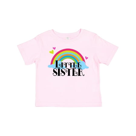 

Inktastic Little Sister Outfit Cute Rainbow Gift Toddler Toddler Girl T-Shirt