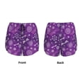 thumbnail image 3 of Balery Purple Snowflakes Pantalones cortos deportivos para mujer con forro y dos bolsillos, elásticos, para entrenamiento, gimnasio, yoga-Small, 3 of 7