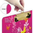 thumbnail image 4 of FMSHPON Butterfly Flower Clipboard Hardboard Wood Nursing Clip Board and Pull for Standard A4 Letter 13x9 inches, 4 of 7