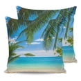 thumbnail image 7 of Outdoor Throw Pillow Cover Tropical Ocean Sea Coastal Island Plam Leaves Waterproof Cushion Covers 2 Pack Hawaii Summer Scenery Pillow Cases Home Decoration for Patio Garden Couch Sofa, 7 of 7
