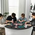 thumbnail image 2 of Costway 48" 6-Player Foldable Poker Table Top with Carrying Bag Cup Holders Padded Rails, 2 of 10