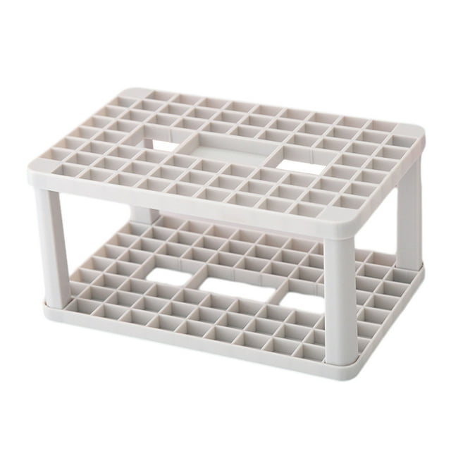 Small Shelf Stand,1 Piece 72 Hole Pen Cosmetic Makeup Brush Drying Rack, Brush Dryer Stand Small Shelf for Stationery