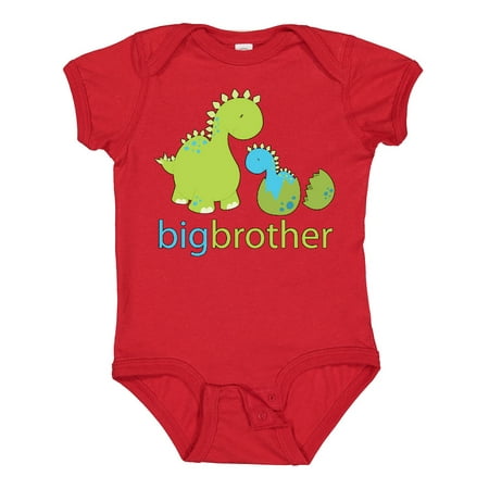 

Inktastic Happy Dinosaur New Big Brother Gift Baby Boy Bodysuit
