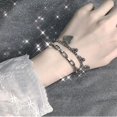 thumbnail image 1 of Ins Niche-pulsera de doble capa con forma de amor, anillo de pulsera para mujer, tendencia Punk, joyería de baile Hip-hop, 1 of 5