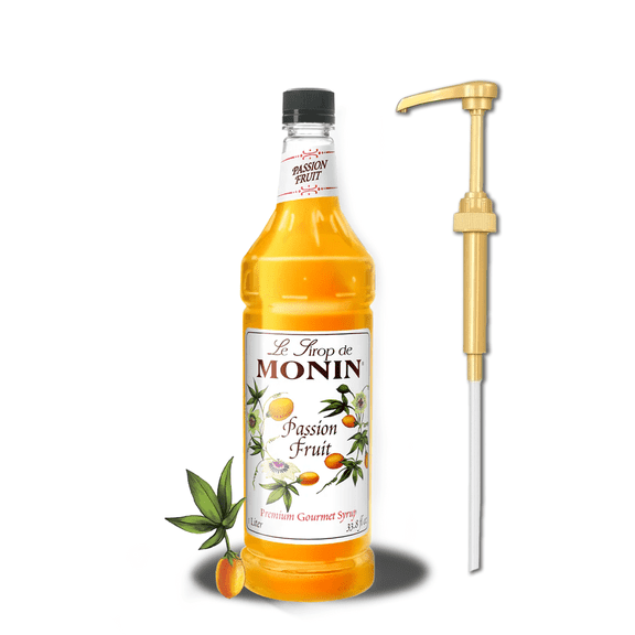 Monin Passion Fruit Flavoring 1 Liter Gold pump