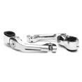 thumbnail image 2 of Krator Kit de Montage de Repose-Pieds Universel 5 Pouces Long Incliné Ajustable Compatible avec Harley Davidson TG1200C 1200 Custom 1996-2019, 1 Paire, Chrome, 2 of 5