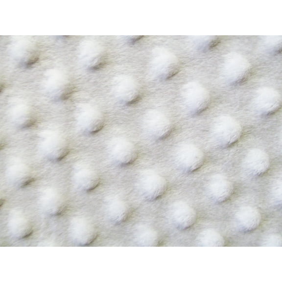 Minky Dot White 58 to 60 Inch Fabric By the Yard