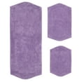 thumbnail image 2 of Home Weavers Waterford Collection 100% Cotton Non-Slip Bathroom Rug Set Machine Washable Bathroom Rug-17"x24", Bath Rug- 21"x34", Runner- 22"x60", Purple Color 3 Piece Bath Rug set, 2 of 8