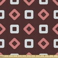 thumbnail image 1 of Abstract Geometry Fabric by the Yard, Pattern of Rhombus and Squares Diagonal Motifs Elements, Decorative Upholstery Fabric for Sofas and Home Accents, 10 Yards, Redbrown Pink by Ambesonne, 1 of 4