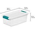 thumbnail image 5 of Sterilite Latching Storage Box 6 Quart with Lid Plastic Clear, 2 Pack, 5 of 7