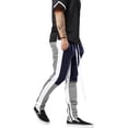 thumbnail image 3 of Ma Croix Mens Stripe Track Pants Three Tone Color Block Skinny Fit Stretch Casual Elastic Athletic Training Slim Joggers, 3 of 6