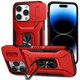 thumbnail image 1 of Funda para GANGXUN iPhone 14 Pro Max - Soporte metálico, Función magnética, Rojo, 1 of 5