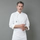 thumbnail image 4 of Botones de la chef de la chef de la manga larga del invierno del invierno con los bolsillos delanteros camisas para hombres Trajes profesionales para el restaurante Blanco M Advancent LF000332-01, 4 of 7