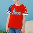 thumbnail image 2 of FamilyThread Kids America Flag 4th of July Shirt Toddler Kids Boys Girls Patriotic USA Shirt, Red White and Blue Tee Top, 2 of 4