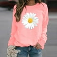 thumbnail image 3 of Tnhcen Long Sleeved Womens Sweater Daisy Print Womens Sweatshirt Blouse Womens Sweater Tops, 3 of 3