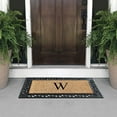 thumbnail image 3 of A1HC Natural Coir and Rubber Paisley border Monogrammed Doormat, Anti-Shed Treated Durable for Outdoor Entrance , 23"X38", Black, 3 of 7