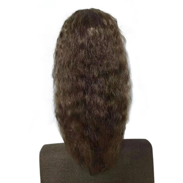 Peluca de cabello humano rizado de 28' con encaje frontal antiadherente de 360 grados