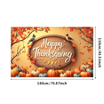 thumbnail image 4 of Wooden Sign Happy Thanksgiving Banner Autumn Leaf Decor Pumpkin Birds for Fall Festival Holiday Party Feast, 4 of 8